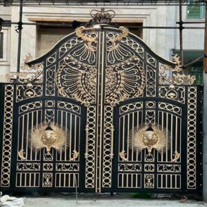 درب-ویلایی-حیاط-16 درب فرفورژه فلزی در رشت