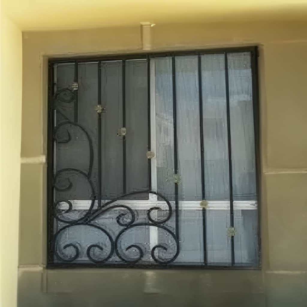 مدل حفاظ پنجره ضد سرقت میله عمودی کم تراکم در رشت