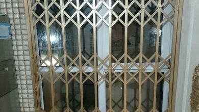 11 مدل درب آکاردئونی مشکی طلایی در رشت
