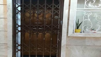 12 طرح درب آکاردئونی طرح دار لوزی در رشت
