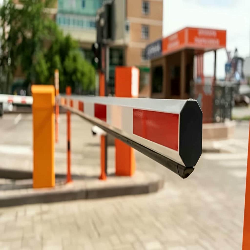 نصب راهبند بازویی LED دار پارکینگ با لوپ دتکتور در رشت