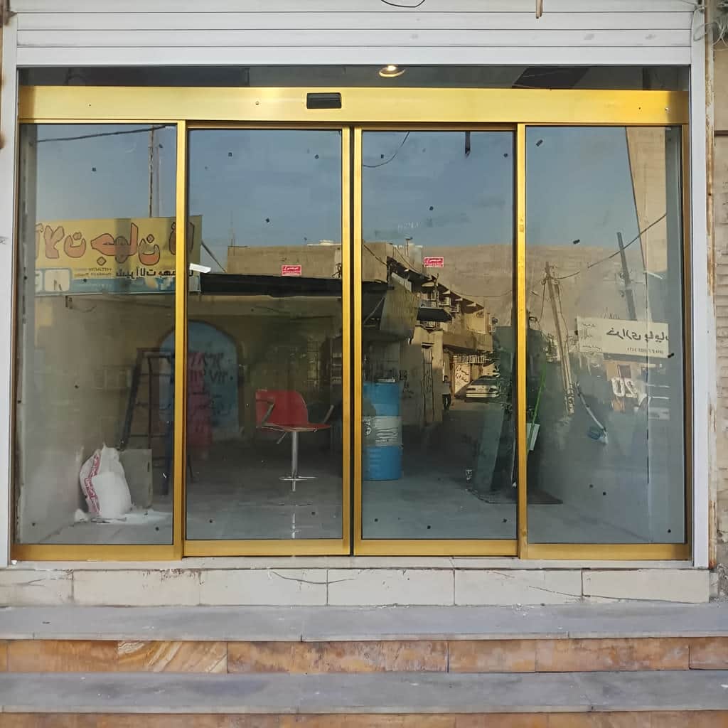 خرید درب شیشه ای لمینت اتوماتیک برای لابی ساختمان در رشت
