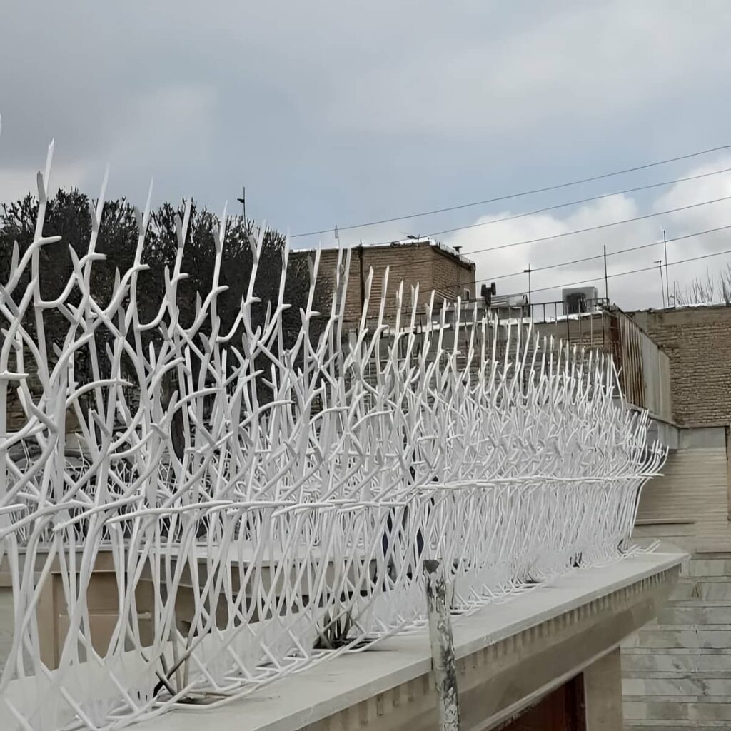 طرح مورب حفاظ دیوار با میلگرد آجدار در رشت