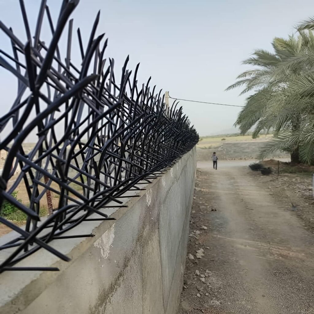 تولید حفاظ دیوار با میلگرد آجدار با شاخه‌های چندجهته در رشت