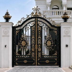 6 طرح درب ویلایی مشکی طلایی ورودی لوکس در رشت