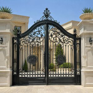 13 طرح درب حیاط مشکی طلایی در رشت