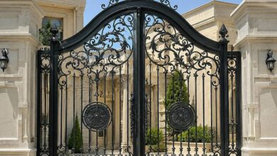 13 طرح درب حیاط مشکی طلایی در رشت