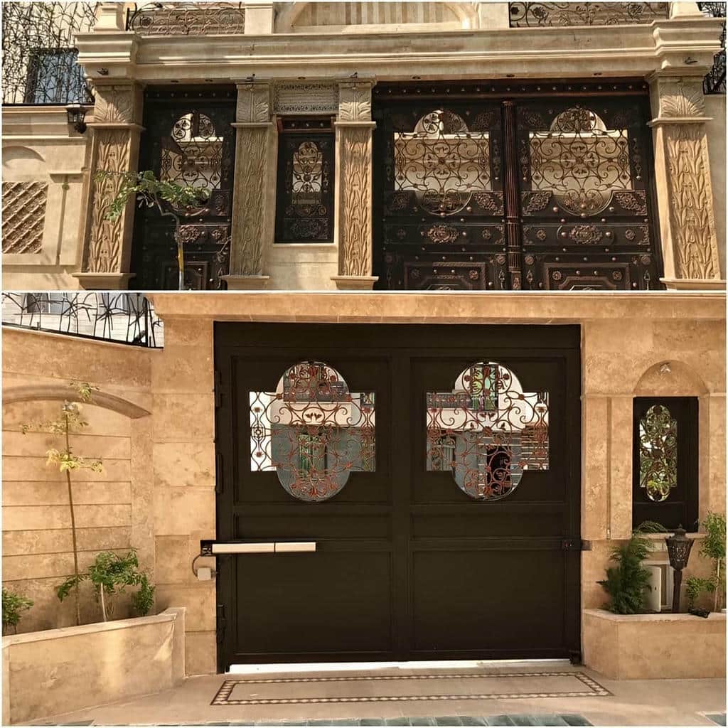 درب برقی حیاط لولایی مناسب ورودی ویلایی در رشت