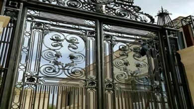 9 طرح درب پارکینگ آهنی ساده قاب دار در رشت