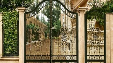 12 طرح درب ویلایی فرفورژه نمای رومی در رشت