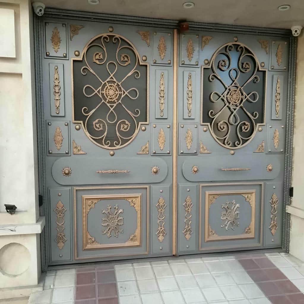 فروش درب فلزی ریلی باغ با طرح حصاری در رشت فروش درب فلزی ریلی باغ با طرح حصاری در رشت
