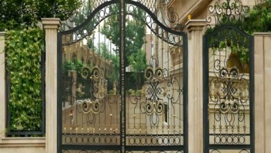 12 نمونه درب فلزی باغ دو لنگه در رشت