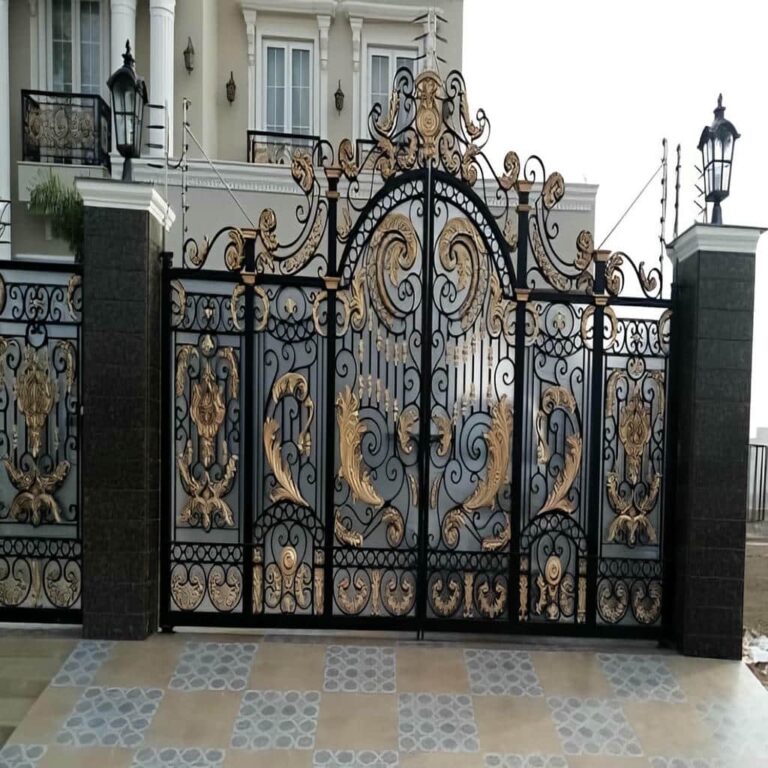 6 نمونه درب پارکینگ برش لیزری طرح هندسی در رشت