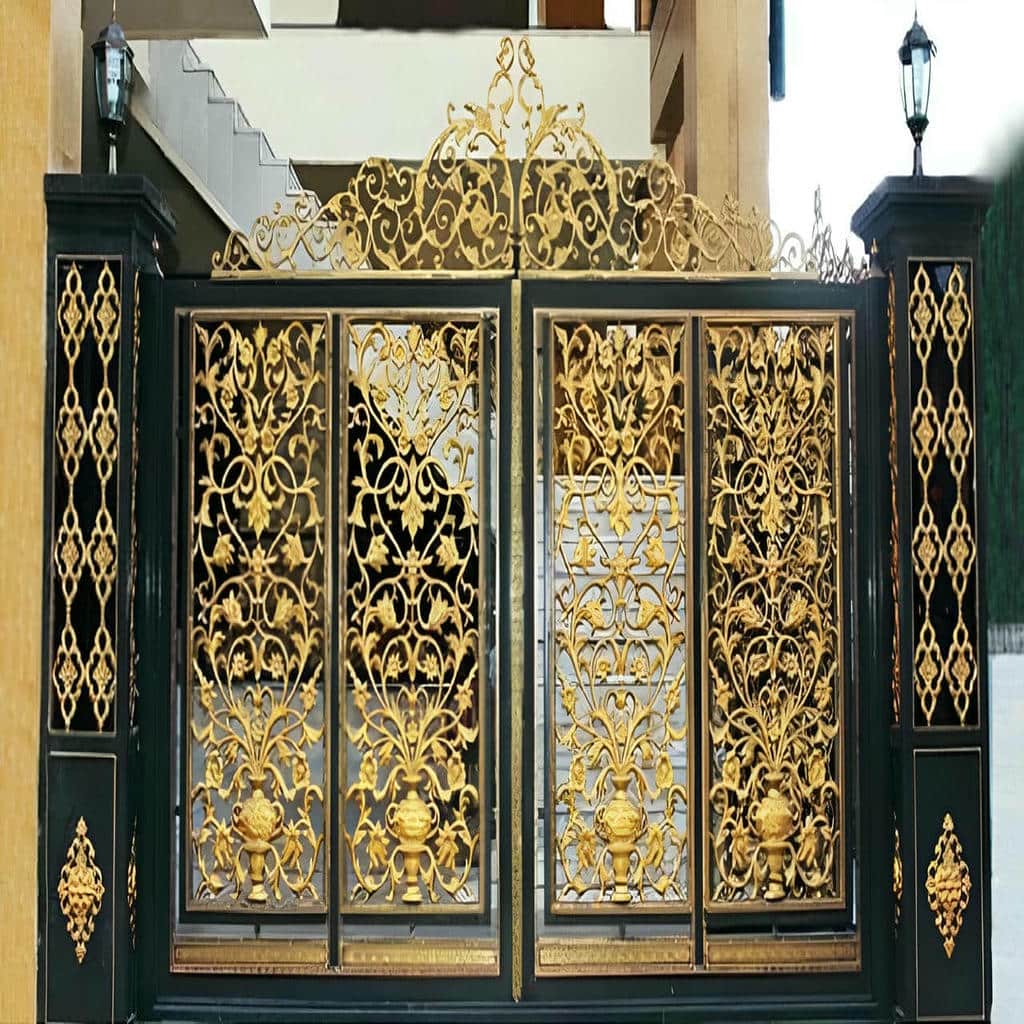 سفارش درب پارکینگ ساده پروفیلی با خطوط عمودی در رشت