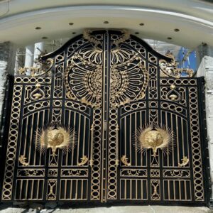 7 مدل درب حیاط نمای آجری در رشت