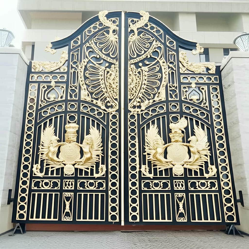 اجرای درب ویلایی حفاظ دار ورودی هماهنگ با نما در رشت