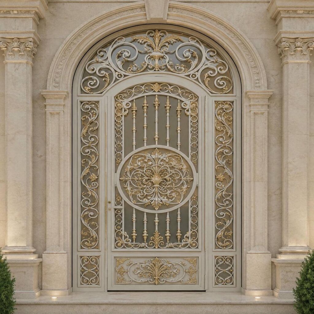 تولید درب ویلایی نفررو کنار پارکینگ با پنل CNC در رشت تولید درب ویلایی نفررو کنار پارکینگ با پنل CNC در رشت