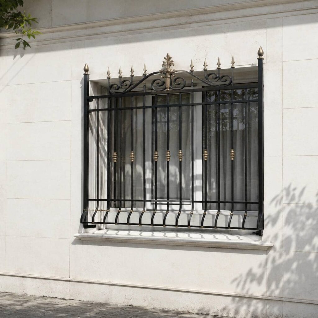 پروفیل حفاظ پنجره قوسی کتیبه دار برای دهانه عریض در رشت