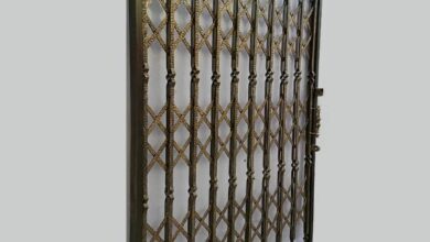 14 مدل درب آکاردئونی سه گل تسمه در رشت
