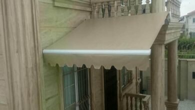 سایبان دوطرفه رشت با پوشش مقاوم فضای بیرونی