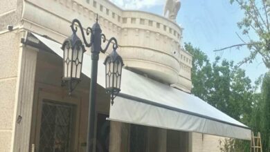 سایبان تراس بازویی رشت با پوشش مقاوم