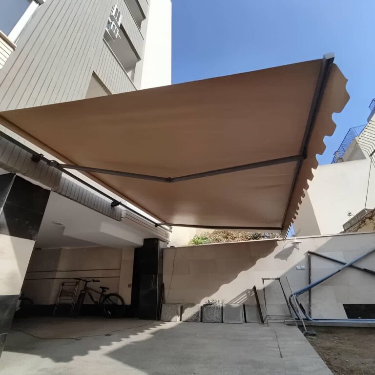 سایبان دوطرفه رشت با پوشش پارچه ای مقاوم سایبان دوطرفه رشت با پوشش پارچه ای مقاوم