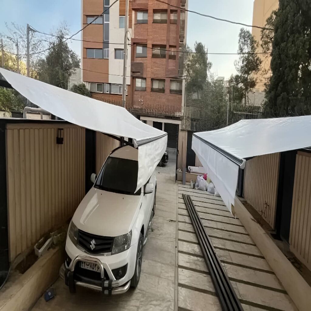 سایبان اتوماتیک نمای شیشه ای
