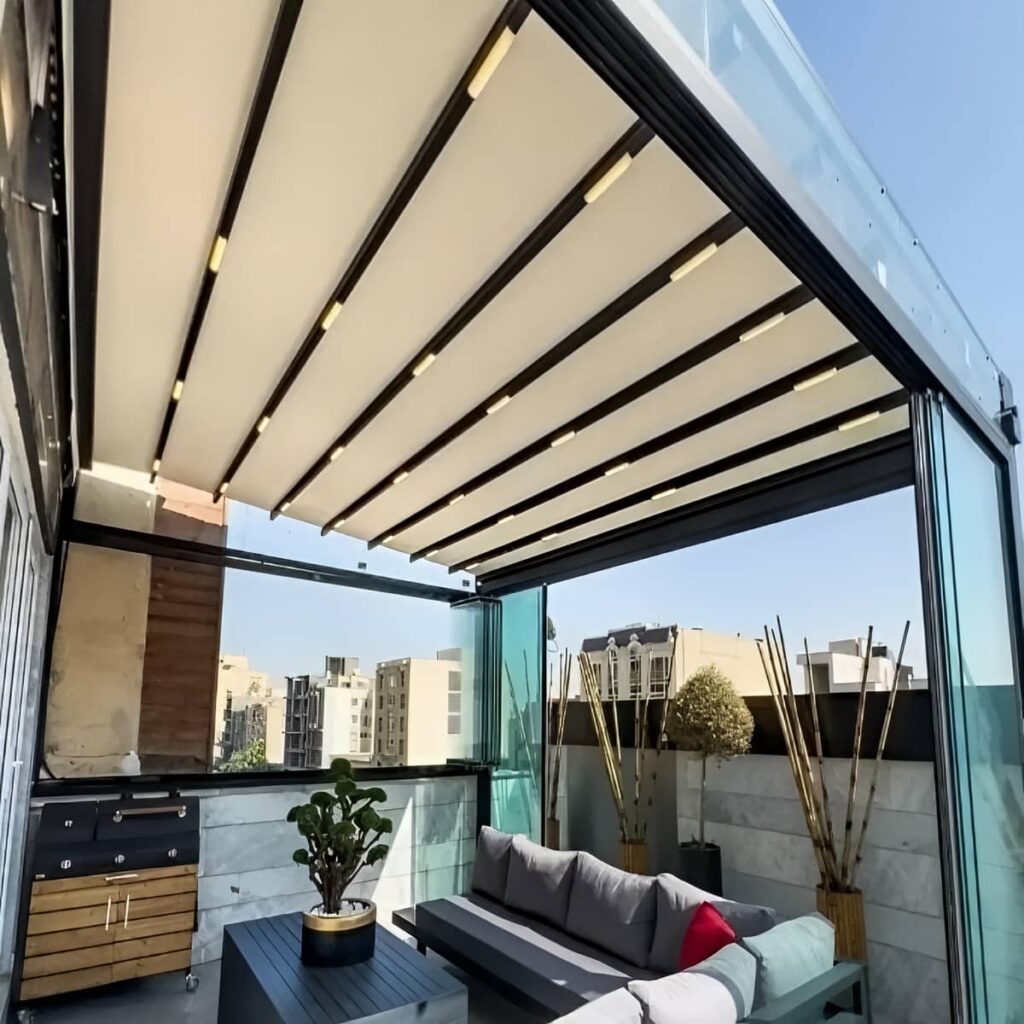 سقف پارچه ای تاشو برای تراس