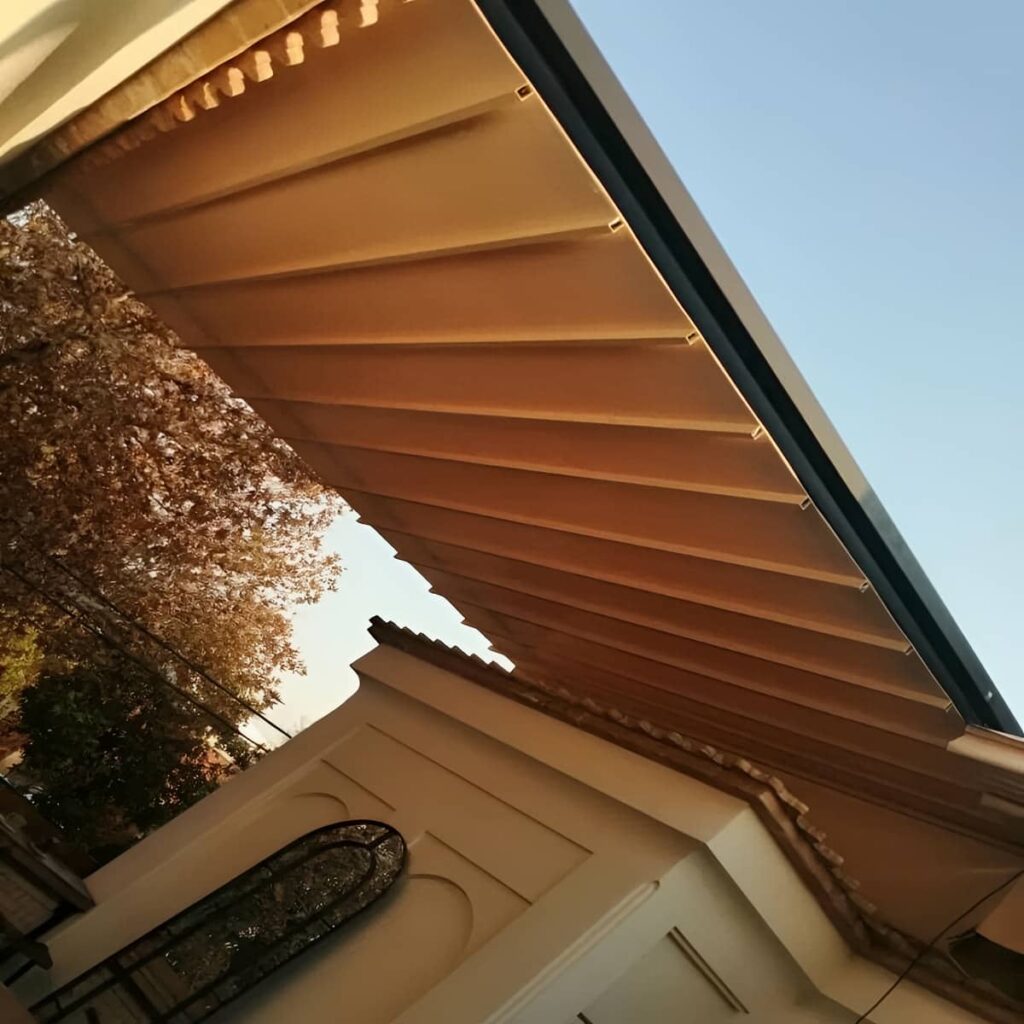سایبان حیاط با پارچه مقاوم