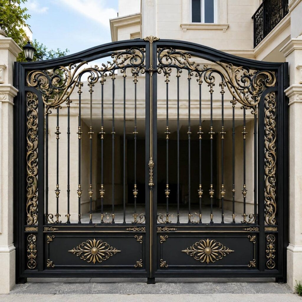 درب آهنی رشت با طراحی ویلایی