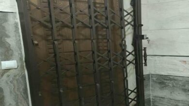 نرده آکاردئونی فلزی رشت ورودی ساختمان
