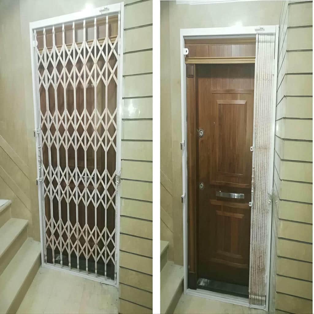 حفاظ آکاردئونی مشکی رشت ورودی حفاظ آکاردئونی مشکی رشت ورودی