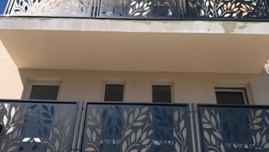 نرده آلومینیومی بالکن رشت با طراحی آلومینیومی مدرن