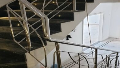 نرده استیل بالکن رشت با طراحی مدرن