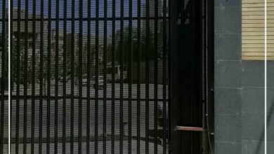 جک درب ویلایی رشت مدل بازویی سفید