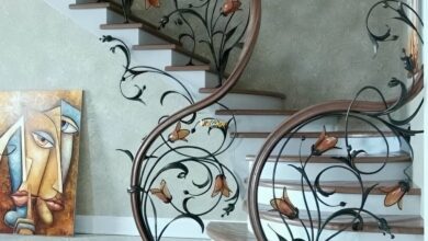نرده بالکن آپارتمان رشت با طرح فرفورژه کلاسیک