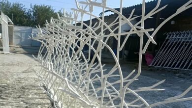 حفاظ غنچه ای فلزی رشت با طرح گل‌مانند
