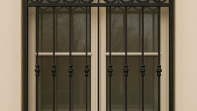 حفاظ پنجره کلاسیک رشت نمای فرفورژه مشکی
